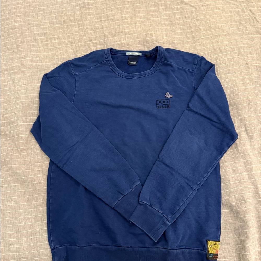 Scotch & Soda Men's Deep Blue Crewneck Sweater